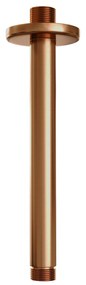 Brauer Copper Carving complete inbouw regendouche set 06 met 30cm douchekop, plafondarm en staafhanddouche geborsteld koper PVD
