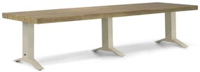 Dining Tuintafel  330 x 100 cm Aluminium/teak Taupe Santika Superior