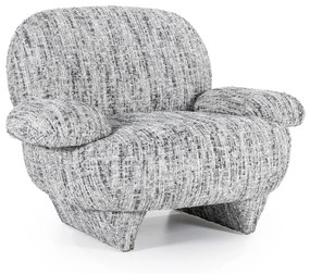 Design Fauteuil Zwart Wit Stof
