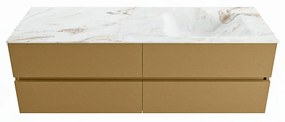 Mondiaz Vica DLux badmeubel 150cm oro 4 lades met wastafel frappe rechts zonder kraangat