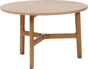 Mazzoni BELLUNO Naturel Essen - HOUTEN SALONTAFEL Ø65 cm ROND MODERN CLASSIC