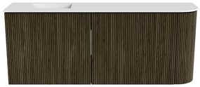 Mondiaz Joya 100cm toiletmeubel ronding rechts shadow met wastafel faye links 1 kraangat talc