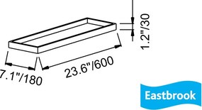 Eastbrook Alento glazen planchet chroom