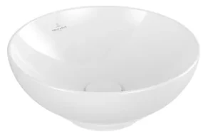 Villeroy & Boch Loop & friends opzetwastafel - 38cm - rond met overloop wit 4a450001