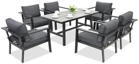 Aluminium tuinmeubelen Sydney Premium 6 Garden Point antraciet