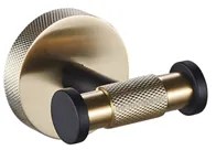 Eastbrook Catania messing handdoekhaak dubbel zwart mat en messing geborsteld