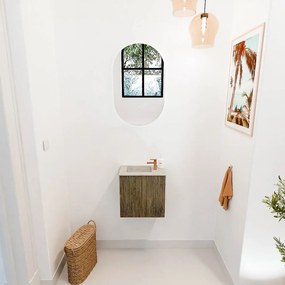 Mondiaz Joya DLux 40cm toiletmeubel dusk met wastafel faye links 1 kraangat opalo