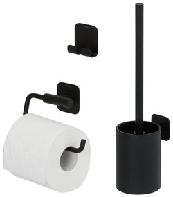 Tiger Colar Toiletaccessoireset Toiletborstel met houder Toiletrolhouder zonder klep Handdoekhaak - Zwart 800134