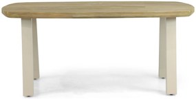 Dining Tuintafel rechthoekig 180 x 100 cm Aluminium/Teak Taupe Falcon/Glasgow