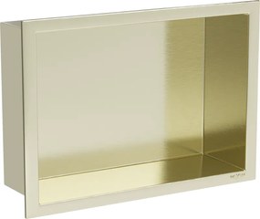 Mexen X-Wall-R nisplank met kraag 30 x 20 cm, goud geborsteld - 1950302010