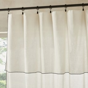 Glasgordijn in gewassen biologisch voile katoen, Halka