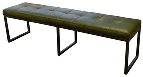 Eetkamerbank Atlanta | leer Colorado groen 08 | 160 cm breed