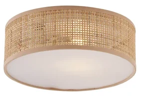 Oosterse plafondlamp rotan 30cm - TrammyOosters E27 rond Binnenverlichting Lamp