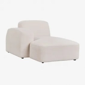 Linker Chaise Longue Module Voor Bastian Modulaire Bank Chenille Dik Wit - Sklum