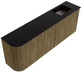 Mondiaz Joya 110cm toiletmeubel ronding links dusk met wastafel faye rechts 1 kraangat urban