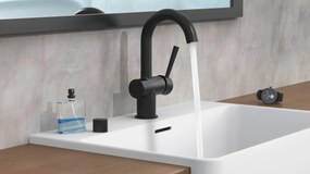 Schutte Cornwall wastafelkraan met cold-startfunctie zwart mat