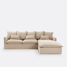 Hoes voor hoekbank, dik linnen, Odna