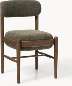 Gestoffeerde eettafelstoel Imara van eikenhout