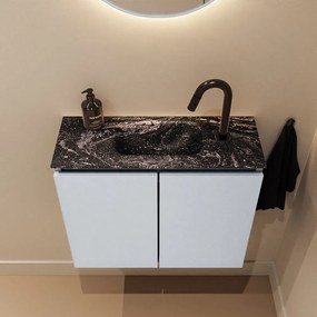 Mondiaz Ture DLux toiletmeubel 60cm clay met wastafel lava midden met kraangat