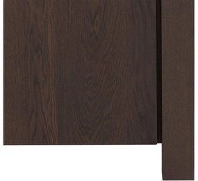 Goossens Buffetkast Clear, 7 open vakken boven, 3 dichte deuren onder, donker bruin eiken, 162 x 225 x 45 cm, stijlvol landelijk