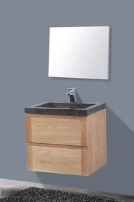 Lambini Designs Wood Stone badkamermeubel eiken 60cm