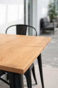 Torix Vierkante Tafel Natuurlijk Hout 80 cm