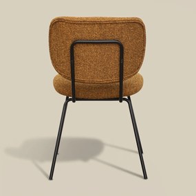 Moderne Eetkamerstoel Okergeel Boucle