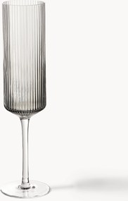 Mondgeblazen champagneglazen Ripple, 2-delig