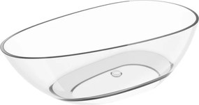 Mexen Glass heldere vrijstaande doorzichtige badkuip 170 x 85 cm, chroom kurk - 58061708508