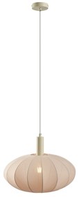 Japandi hanglamp beige met stoffen kap - Bida