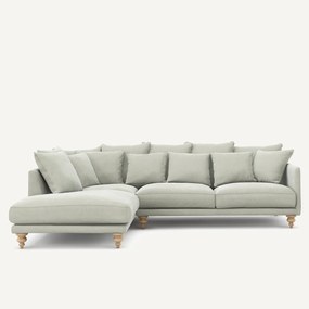 Hoekbank stonewashed fluweel, Lazare