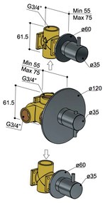 Hotbath Laddy ADS2R inbouw regendouche met 20cm hoofddouche en wandarm geborsteld nikkel