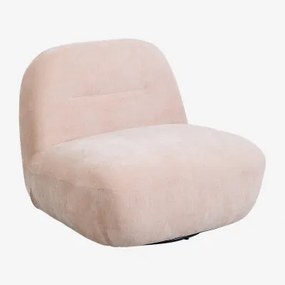 Draaifauteuil In Chenille Sernin Chenille Kwartsroze - Sklum