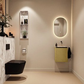 Mondiaz Ture DLux toiletmeubel 40cm oro met wastafel glace rechts zonder kraangat