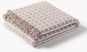 Gewassen mousseline bedsprei Ronia met franjes