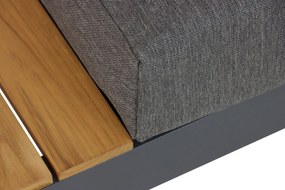 Loungeset 5 personen Aluminium/Teak Grijs Lifestyle Garden Furniture Vittoria