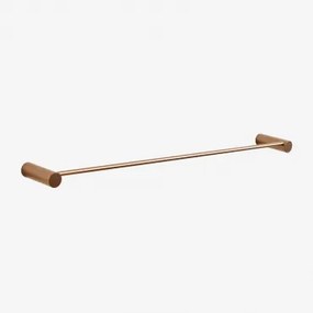 Wandhanddoekhouder Met Stang ↔︎60 Cm Voor Badkamer In Roestvrij Staal Devon Rosé Goud - Sklum
