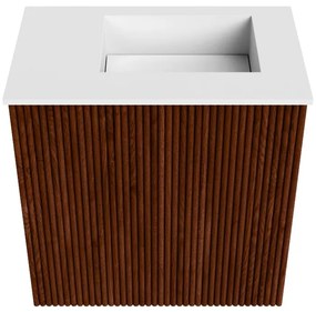 Mondiaz Joya 40cm toiletmeubel ruby met wastafel faye rechts 1 kraangat talc