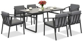 Eetset Cento voor 6 personen Garden Point antraciet