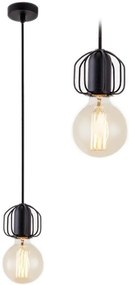 Plafondlamp Hangend Single Loft Zwart APP591-1CP