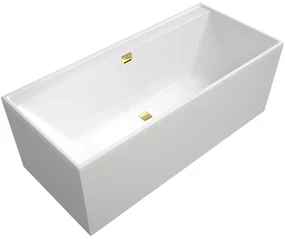 Villeroy & Boch Collaro kunststof inbouw duobad acryl rechthoekig 180x80x47cm gold/wit alpine UBA180COR2JV01 uba180cor2jv-01