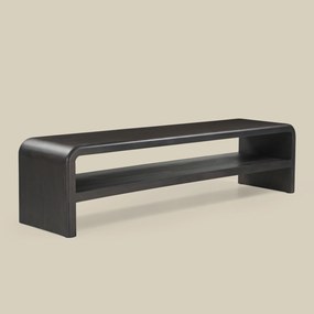 Open Tv-meubel Gebogen Hout - 180x45x45cm.
