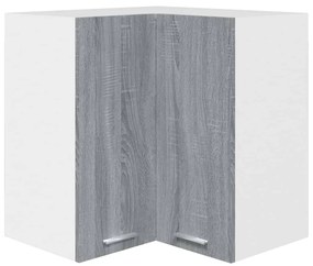 vidaXL Hoekkast hangend 57x57x60 cm bewerkt hout grijs sonoma eiken