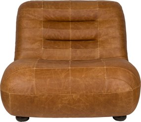 Dutchbone Wyatt Leren Lounge Fauteuil Cognac