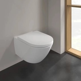 Villeroy & Boch Subway 3.0 hangtoilet TwistFlush CeramicPlus incl. softclose toiletbril met quickrelease glans wit alpin