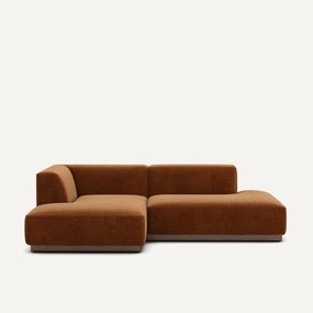 Linker hoekbank chenille fluweel, Jacopo