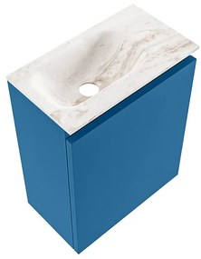 Mondiaz Ture DLux toiletmeubel 40cm jeans met wastafel frappe links zonder kraangat