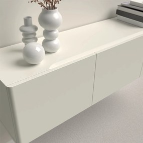 Zwevend Tv-meubel Wit 194 Cm - 194x35.5x35cm.