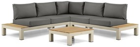 Loungeset 5 personen Aluminium/Teak Taupe Lifestyle Garden Furniture Vittoria