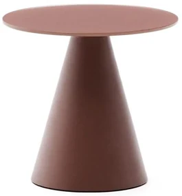 Kave Home Wilshire Ronde Bijzettafel Mat Glas Terracotta 35 Cm - 35 X 35cm.